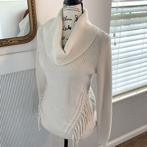 White House Black Market Cream Turtleneck Sweater